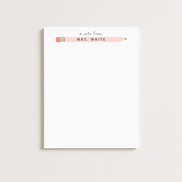 Personalized Notepad | Teacher Notepad | Teacher Gift | Custom Teacher Notepad | Cute Teacher Gift
