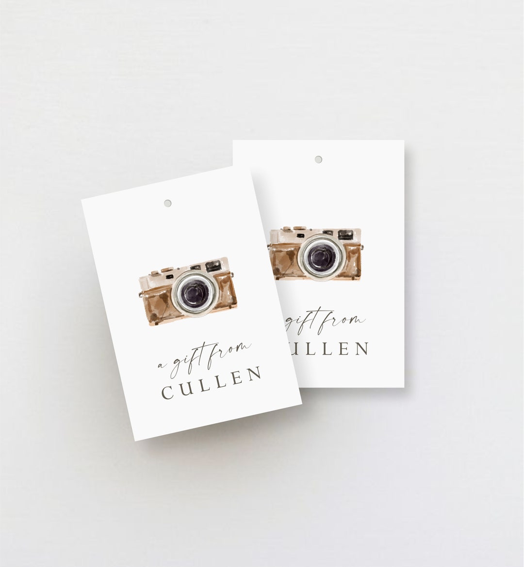 Personalized Gift Tag | Custom Tag | Vintage Camera | Gift Tag for ...