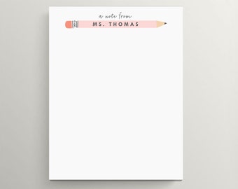 Bloc-notes personnalisé | Bloc-notes de l’enseignant | Cadeau d’enseignant | Bloc-notes personnalisé pour enseignants | Cadeau mignon de professeur