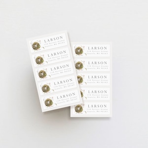 Bird Nest Address Labels: Personalized Weatherproof Return Stickers