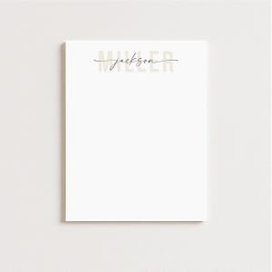 Personalized Notepad: Minimalist Professional Stationery, Custom Notepad