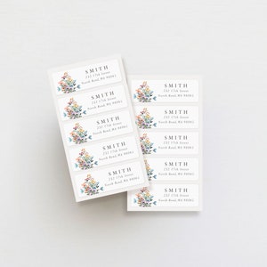 Farmhouse Floral Address Labels: Personalized Weatherproof Stickers (Set of 30)