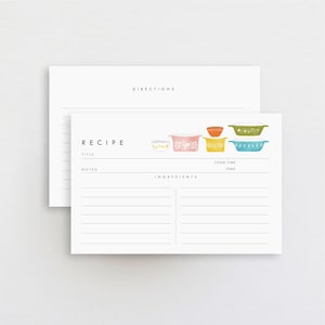 Vintage Baking Dish Recipe Cards: Kitchen Shower Gift, Set of 10