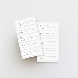 Personalized Return Address Labels: Modern Minimalist Weatherproof Stickers (Set of 30)