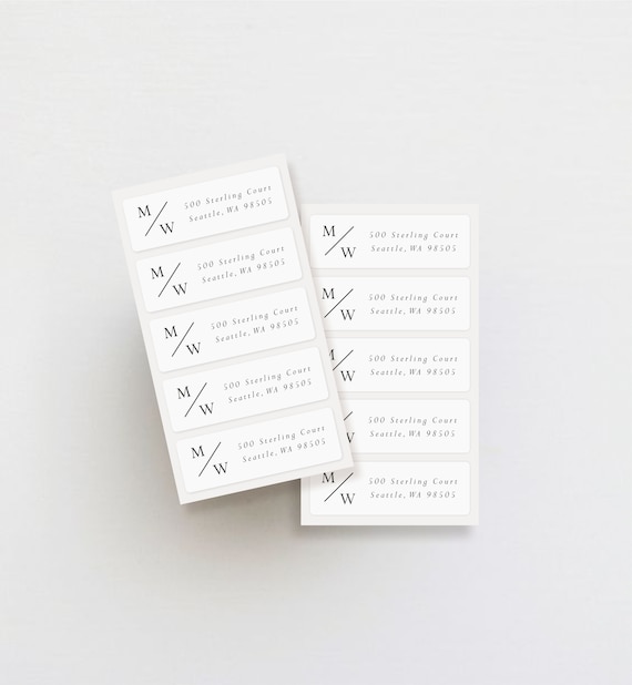 Personalized Return Address Labels Minimalist Return Address - Etsy