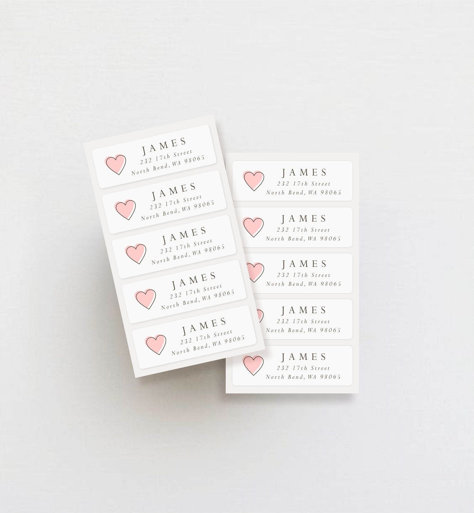 Address Labels Heart Personalized Heart Address Labels: Weatherproof Return Address Stickers ...