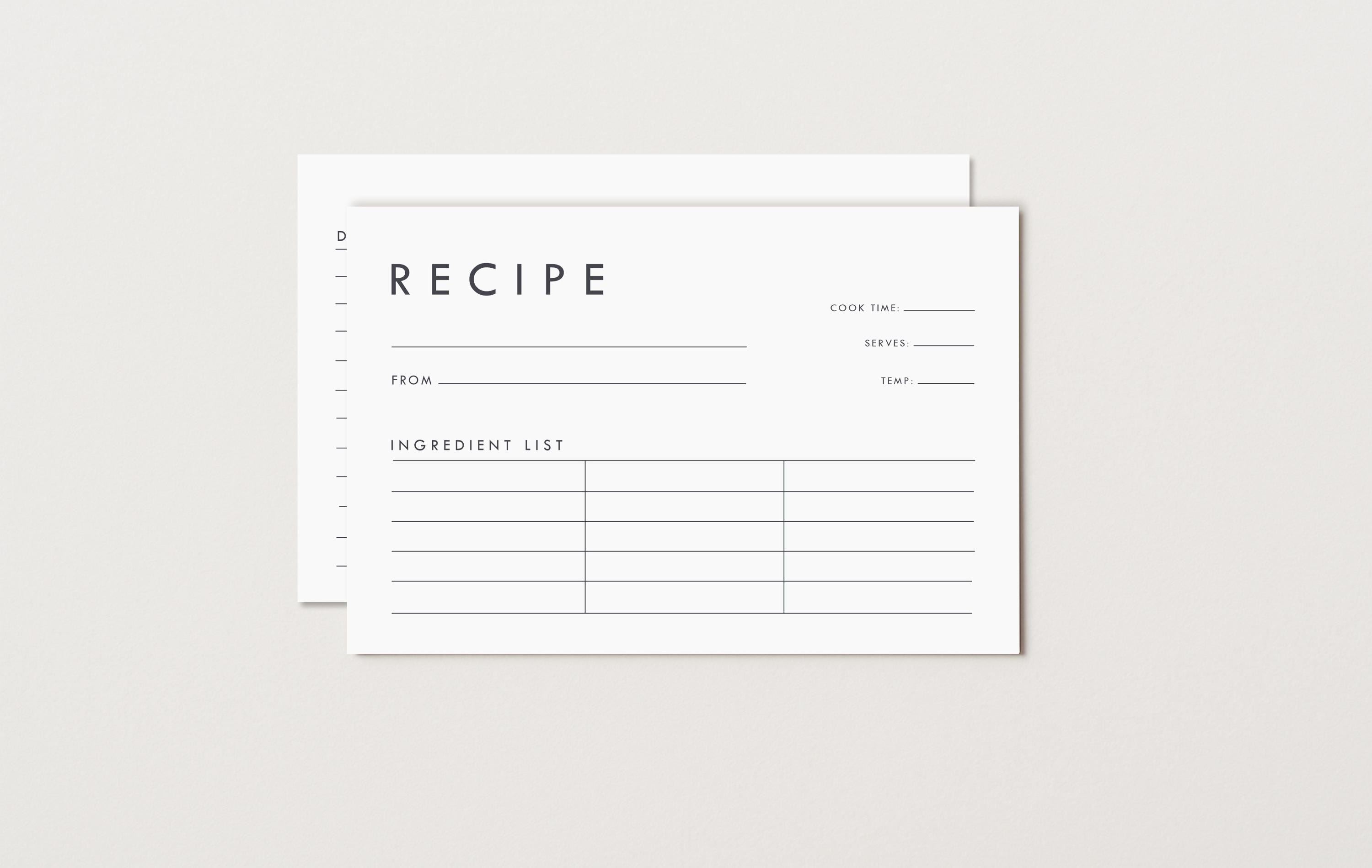 3x5 Recipe Card Protectors - Etsy