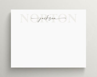 Personalized Stationery Set | Flat Note Card | Professional Stationery | Custom Modern Note Card | Bold Minimalist | Set of 10