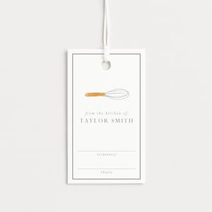 Personalized Kitchen Gift Tag: Custom Baked Goods Tag, Set of 10