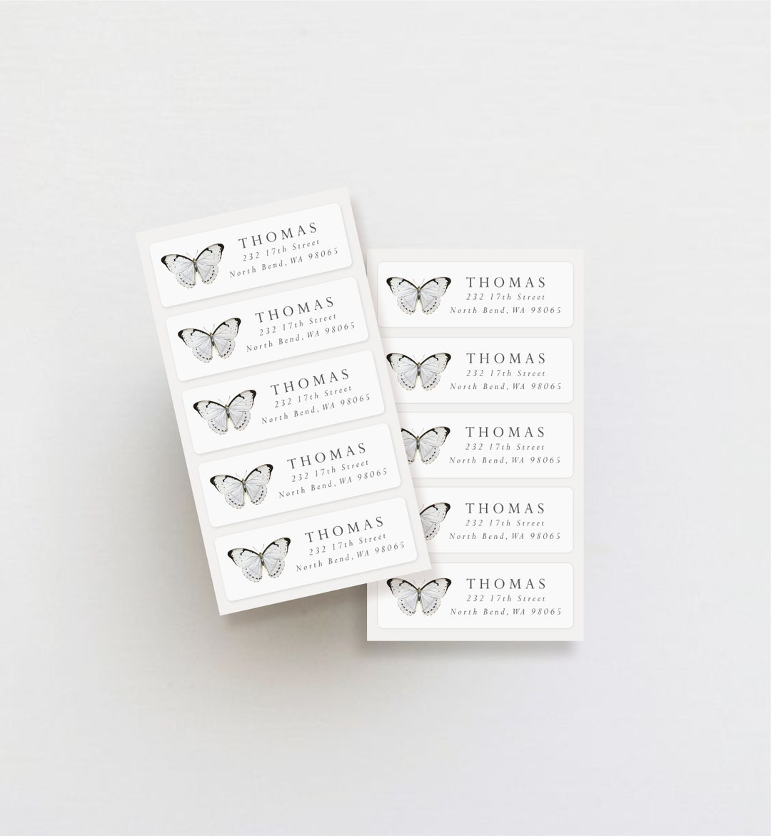 Set of 30 Address Labels Weatherproof Labels Return Address Stickers