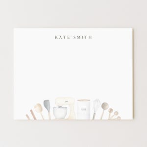Personalized Kitchen Stationery: Baking Note Cards (Set of 10)