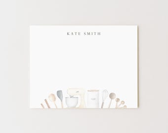 Personalized Kitchen Stationery: Baking Note Cards (Set of 10)