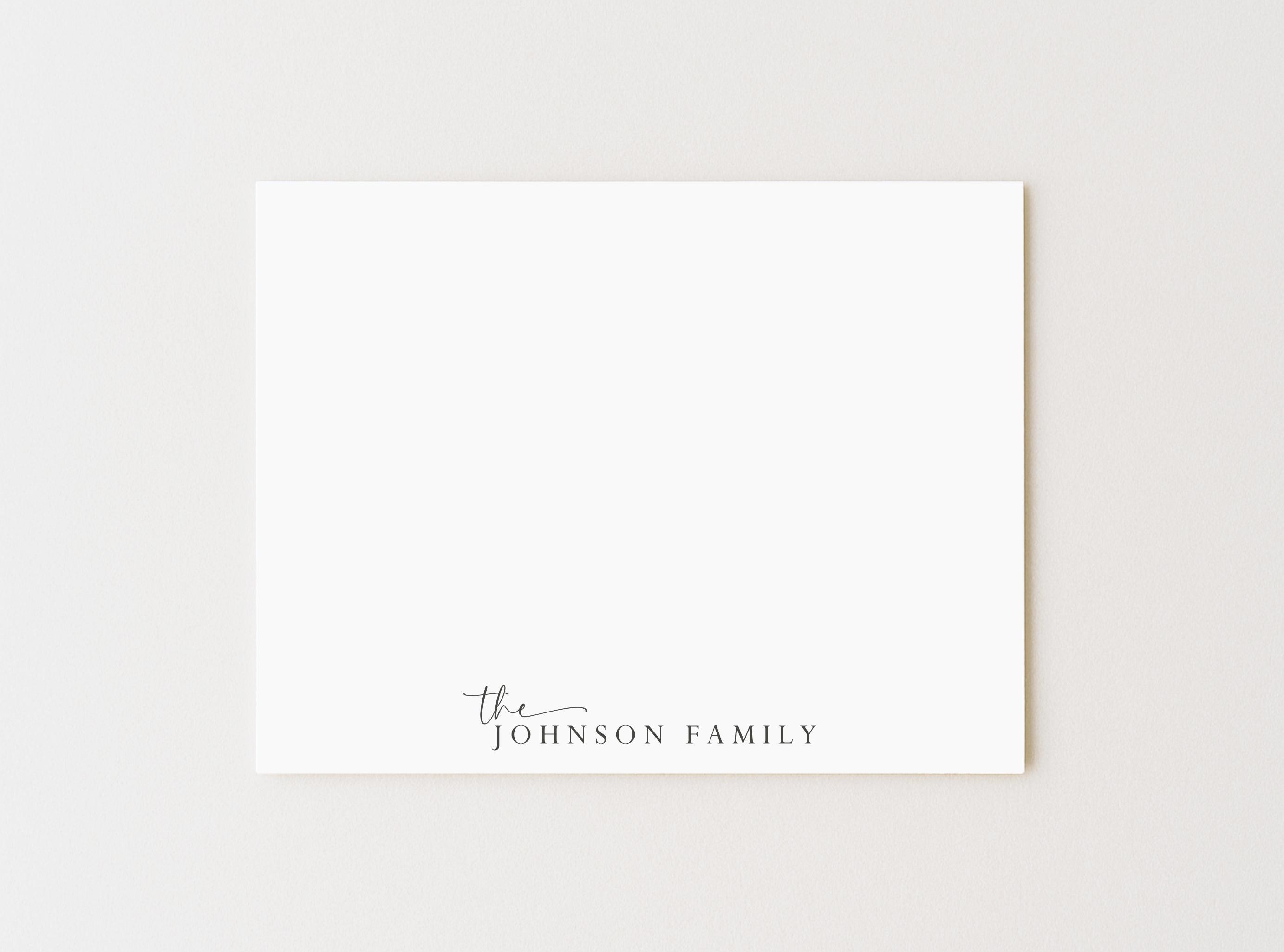 Personalized Stationery Set Modern Note Cards, Set Of 10