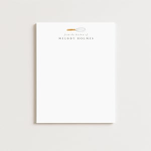 Personalized Kitchen Notepad: Wisk Design, Minimalist, Gift For Cook