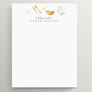 Personalized Notepad | Kitchen Notepad | Gift for Baker | Gift for Cook | Gift for Chef | Baking Supplies