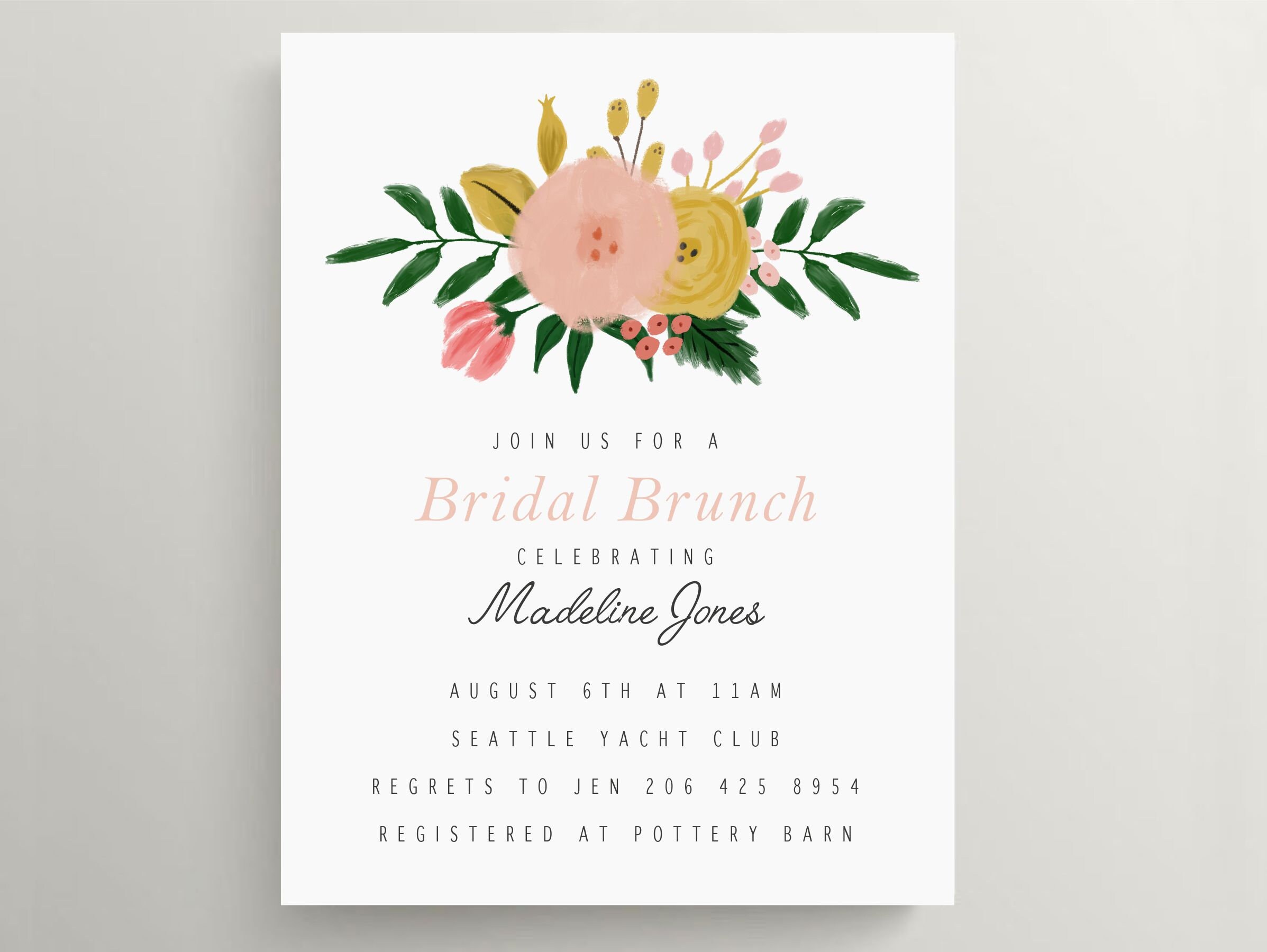 Floral Bridal Brunch Invitation Spring Bridal Shower Etsy Floral Bridal Brunch Invitation Spring Bridal Shower Etsy