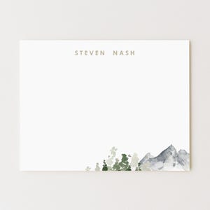 Mountain Stationery Set: Personalized Hiking Note Cards