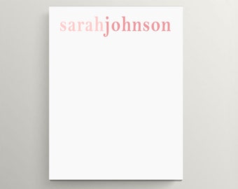 Personalized Notepad | Custom Notepad | Minimalist Note Pad | Cute Kids Notepad | Gift For List Maker | Bold Name | Colorful