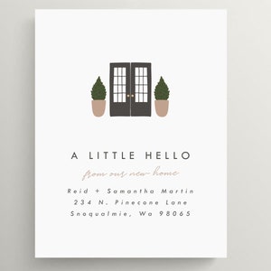 Front Door Moving Announcement | Change Of Address | New Home Card | New Address Card | Modern We&#39;ve Moved | Set of 10