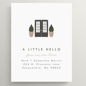 front door moving announcement, modern moving announcement, we've moved, moving card, farmhouse announcement