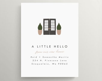 front door moving announcement, modern moving announcement, we've moved, moving card, farmhouse announcement