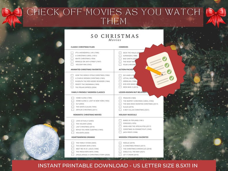 Christmas Movie Checklist Printable - Il 794xN.6448385718 83ot 