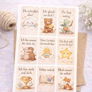 Plantilla de etiqueta de regalo motivadora | Caja de regalo con cariño para niños | Nota "¡Tú puedes!" | Motivación para la vuelta al cole | Descargar PDF