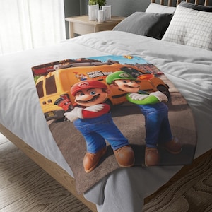 Manta de Super Mario Bros, manta personalizada, manta especial, manta para adultos y niños, manta portátil para sofá, manta para acampar, regalo
