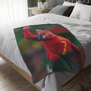 Manta de Cristiano Ronaldo, manta personalizada, manta especial, manta para adultos y niños, manta de sofá, manta de fútbol, manta portátil de regalo.