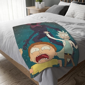 Manta de Rick y Morty, manta personalizada, manta especial, manta para adultos y niños, manta portátil para sofá, manta para acampar, regalo