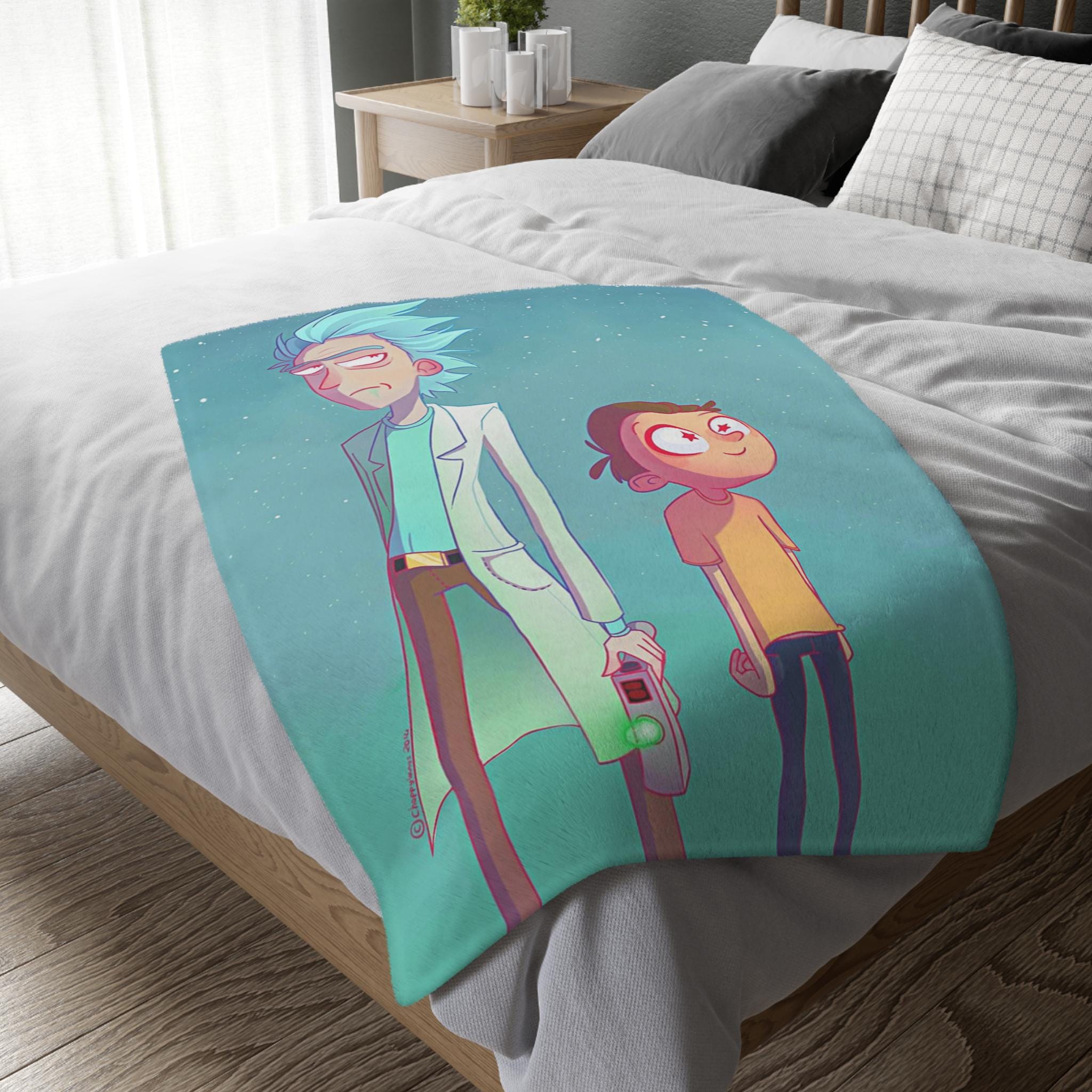 Rick and morty blanket queen sale
