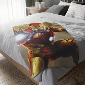 Manta de Iron Man Los Vengadores, manta personalizada, manta especial, manta para adultos y niños, manta portátil para sofá, regalo