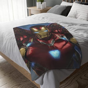 Manta de Iron Man Los Vengadores, manta personalizada, manta especial, manta para adultos y niños, manta portátil para sofá, regalo