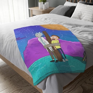 Rick Morty Blanket Etsy Canada