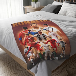 Manta de Cristiano Ronaldo, manta personalizada, manta especial, manta para adultos y niños, manta de sofá, manta de fútbol, manta portátil de regalo.