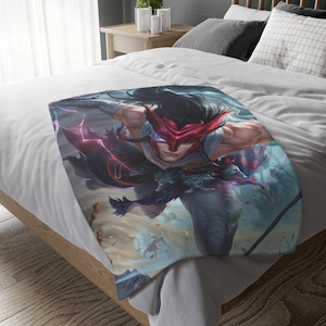 Manta League of Legends, manta personalizada, manta especial, manta para adultos y niños, manta portátil para sofá, regalo.