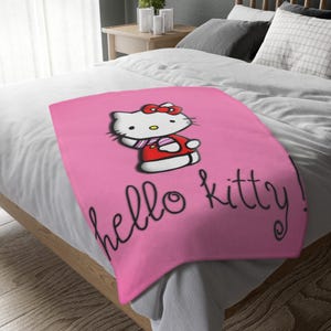 Manta de Hello Kitty, manta personalizada, manta especial, manta para adultos y niños, manta portátil para sofá, regalo