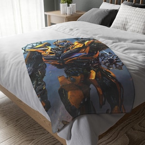 Manta Bumblebee Transformers, manta personalizada, manta especial, manta para adultos y niños, manta portátil para sofá, manta para acampar, regalo