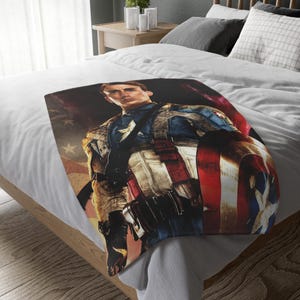 Manta del Capitán América Los Vengadores, manta personalizada, manta especial, manta para adultos y niños, manta portátil para sofá, regalo