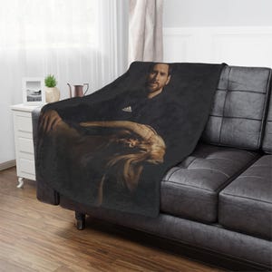 Manta Messi personalizada, manta especial, manta para adultos y niños, manta decorativa para sofá cama, manta portátil, regalo.