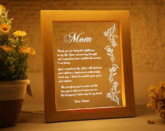 Customized Hand-Written Letter Night Light - Gift for Mom - Mother's Day Gift Ideas -Grandma Nana Mommy Birthday Gifts - Christmas Gift 2026
