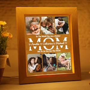 Personalised Photo Night Light - Mother Gifts - Gift for Mom - Mother&#39;s Day Gift - Best Mom - Mom Gift from Daughter - Mom Christmas Gift