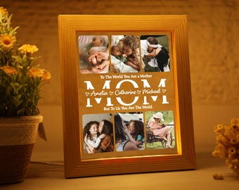 Personalised Photo Night Light - Mother Gifts - Gift for Mom - Mother's Day Gift - Best Mom - Mom Gift from Daughter - Mom Christmas Gift