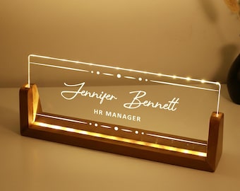 Personalized Desk Name Plate, Graduation Job Title Nameplate, Professional Office Gifts for Boss Coworkers, New Job Congrats Gift