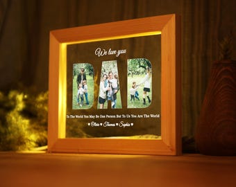 Dad Photo Collage Gift, Daddy Picture Collage, Customize Gift, Gift For Dad, Personalized Gift for Dad, Photo Gift Print, Christmas gift
