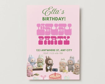 Labubu Birthday Invitation Template