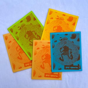 Gay Sport Karte Cute Riso Gedruckt