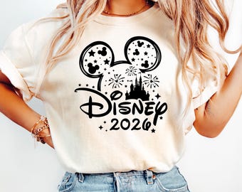 Disney Reise Familie 2026 Shirt, Disneyland Urlaub 2026 Tshirt, Micky und Freunde T-Shirt, Disney Familie Gruppe Top, passende Urlaub Shirt