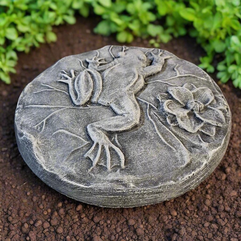 DIY Concrete Mold – Frog Stepping Stone, ABC Plastic Toad Decor For Path/Walkway (S68) - View #4