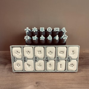 Professions Pottery Stamp Set – Occupations Clay Texture Tools (Mini Size)